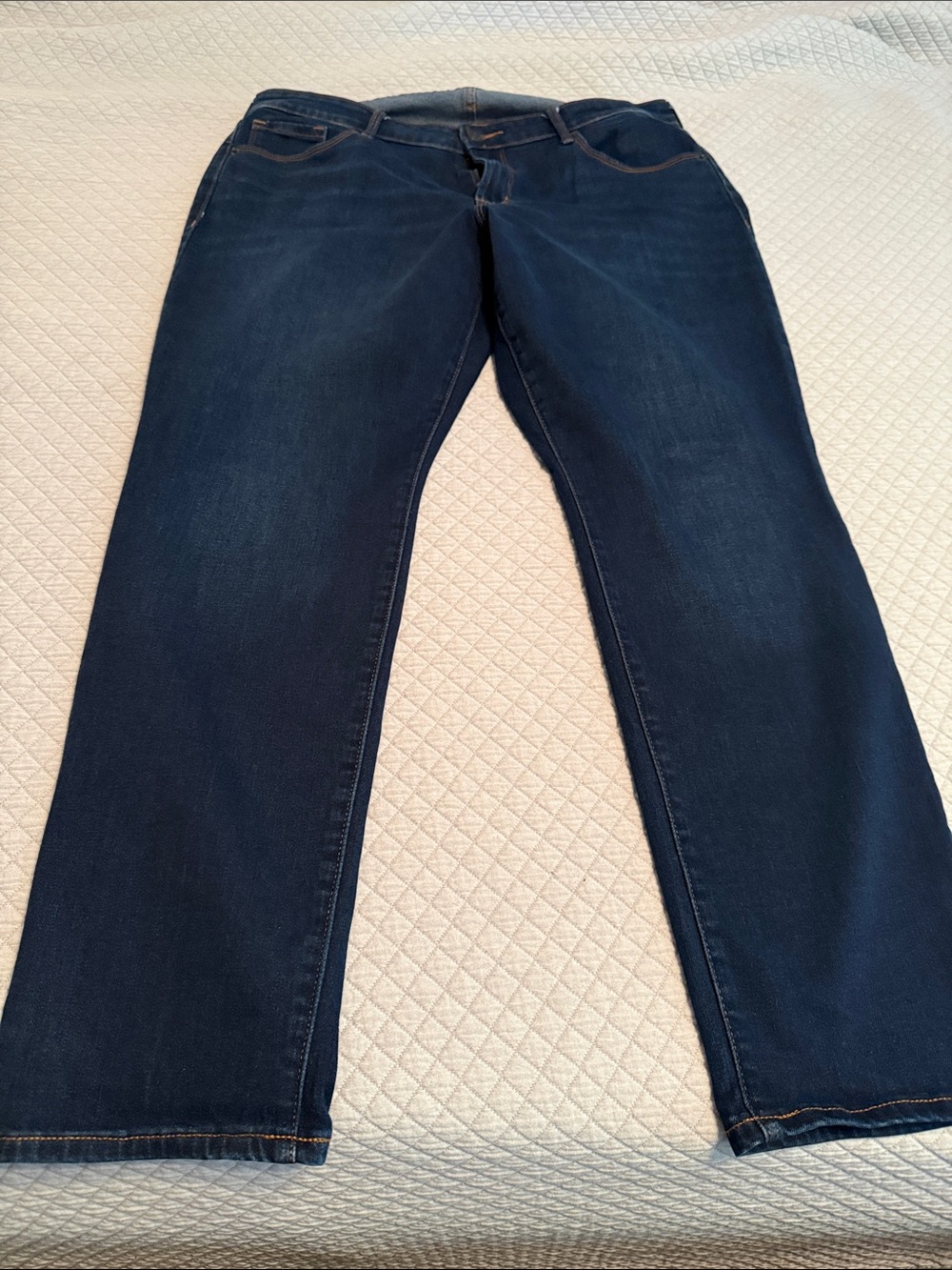 Old Navy Women's Dark Blue Straight-Leg Jeans